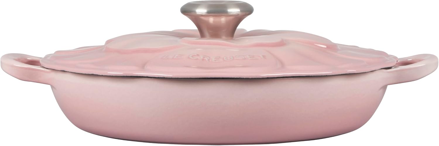 Le Creuset Signature Enameled Cast Iron Petal Braiser, 2.25qt., Shell Pink