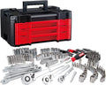 230 Pcs Mechanics Tool Set, Socket Wrench Set, Car Tool Kit with VERSASTACK Toolbox, SAE and Metric,1/4 in, 3/8 in, and 1/2 Drive, Short and Long Arm Hex Keys (CMMT45306)